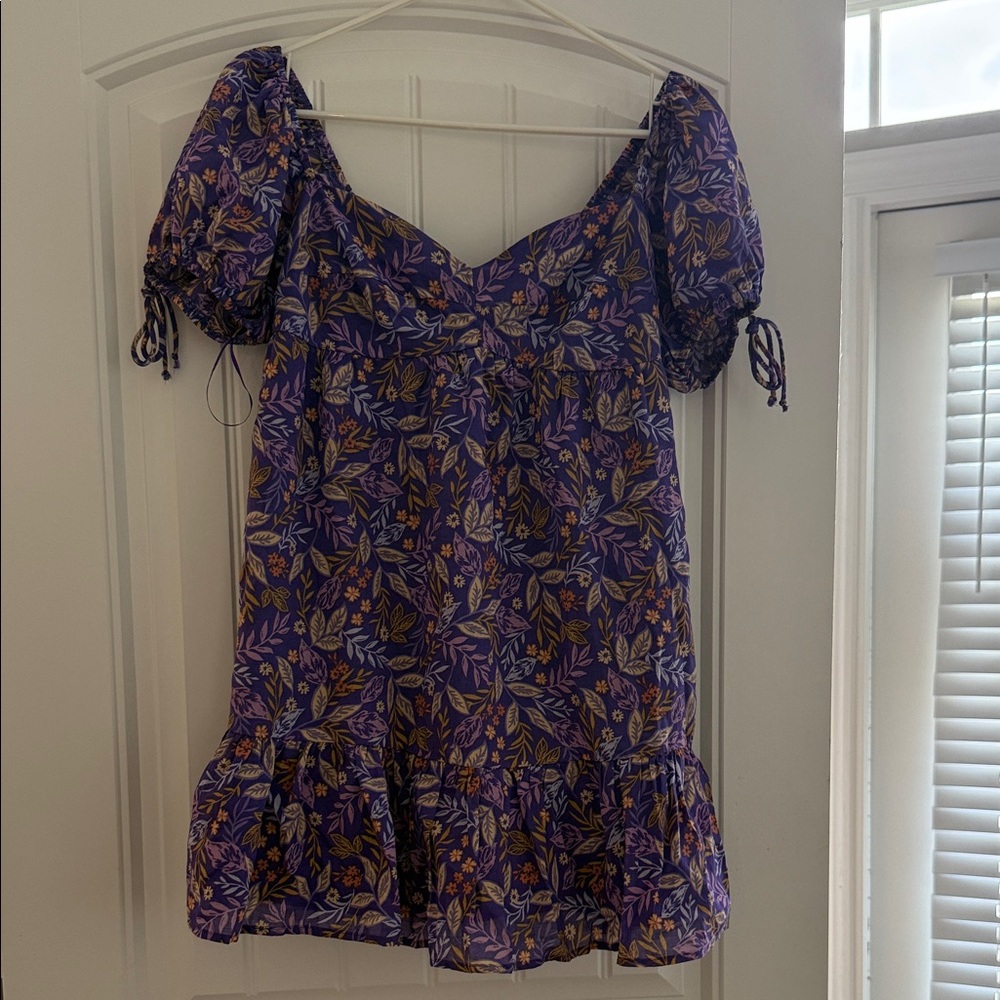 Floral Purple Mini Dress